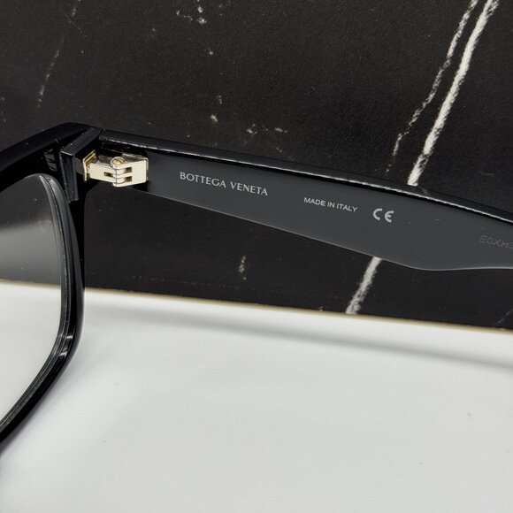 NEW BOTTEGA VENETA BV1120OA 001 BLACK SQUARE WOMEN EYEGLASSES - Picture 8 of 10